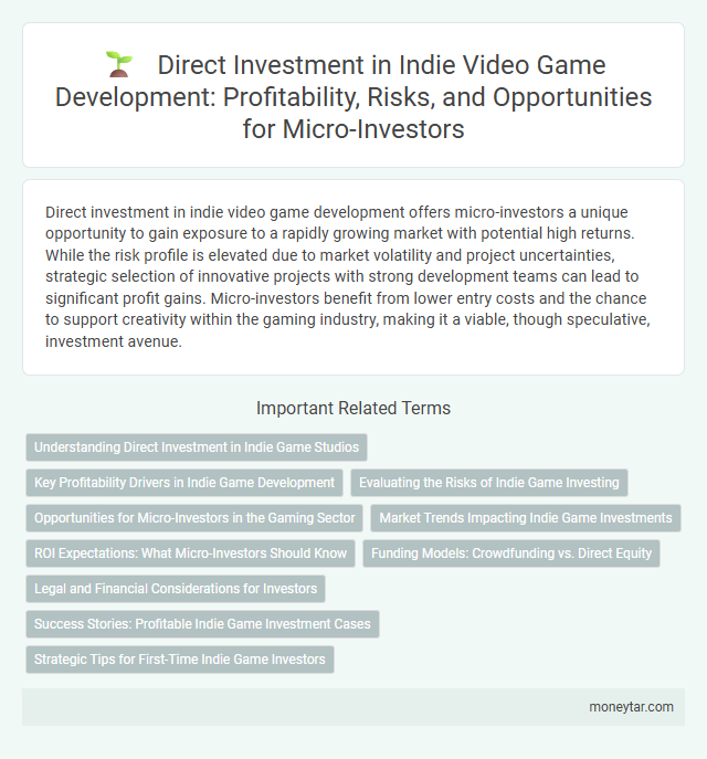 Direct Investment in Indie Video Game Development: Profitability, Risks, and Opportunities for Micro-Investors