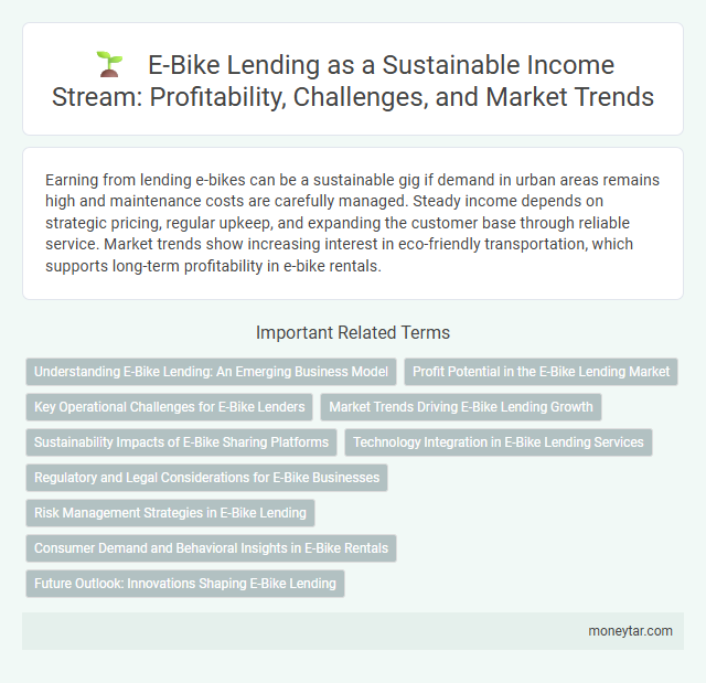 E-Bike Lending as a Sustainable Income Stream: Profitability, Challenges, and Market Trends