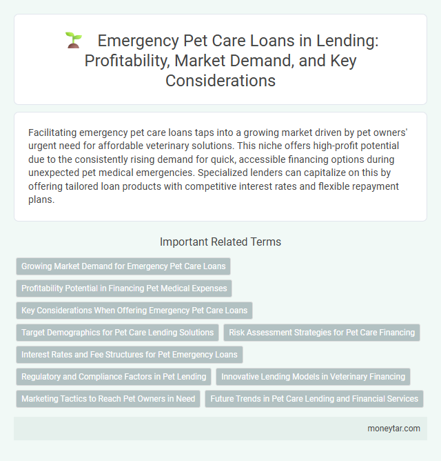 Emergency Pet Care Loans in Lending: Profitability, Market Demand, and Key Considerations