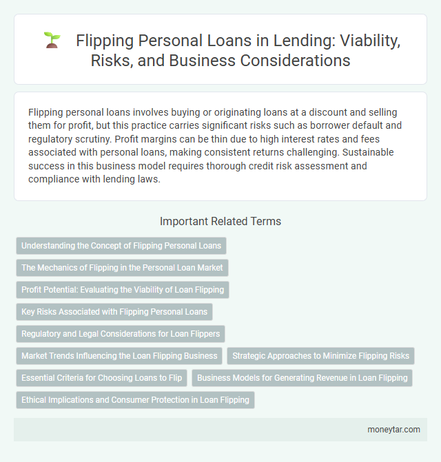 Flipping Personal Loans in Lending: Viability, Risks, and Business Considerations