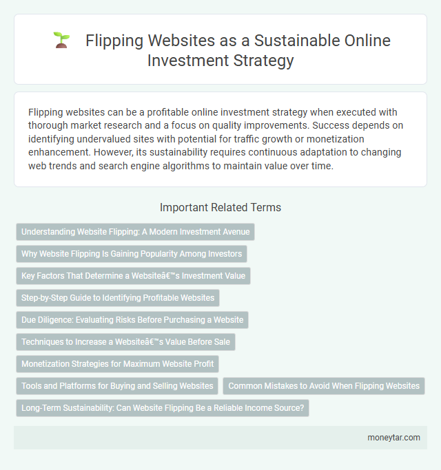 Flipping Websites as a Sustainable Online Investment Strategy
