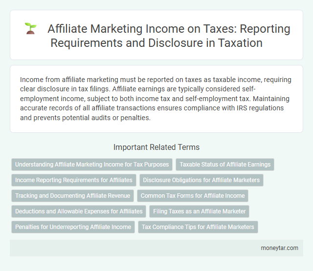 Affiliate Marketing Income on Taxes: Reporting Requirements and Disclosure in Taxation