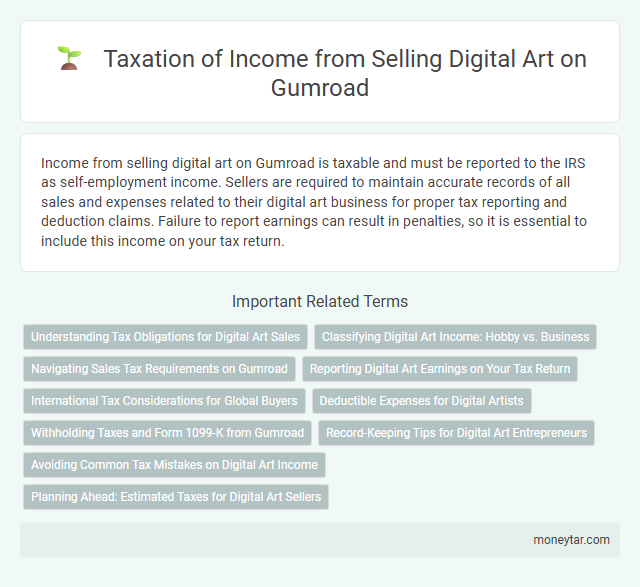 Taxation of Income from Selling Digital Art on Gumroad