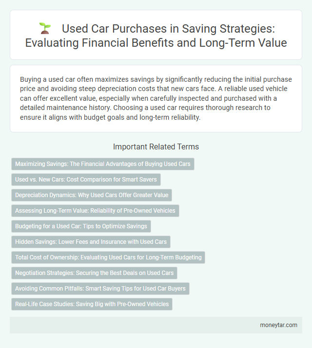Used Car Purchases in Saving Strategies: Evaluating Financial Benefits and Long-Term Value