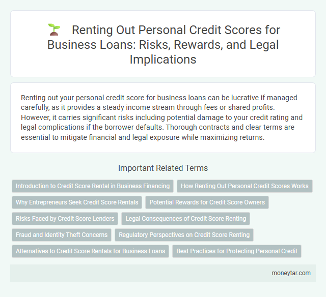 Renting Out Personal Credit Scores for Business Loans: Risks, Rewards, and Legal Implications