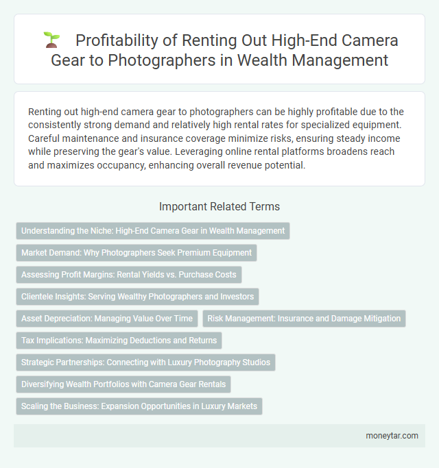 Profitability of Renting Out High-End Camera Gear to Photographers in Wealth Management