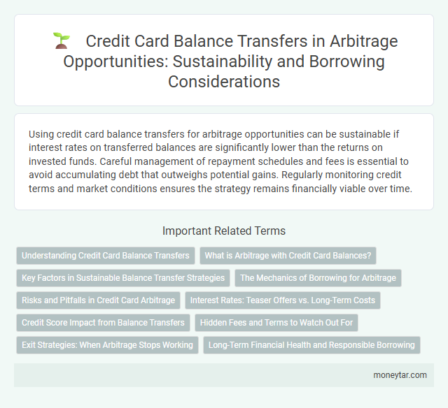 Credit Card Balance Transfers in Arbitrage Opportunities: Sustainability and Borrowing Considerations