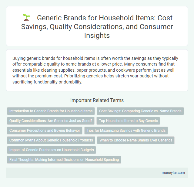 Generic Brands for Household Items: Cost Savings, Quality Considerations, and Consumer Insights