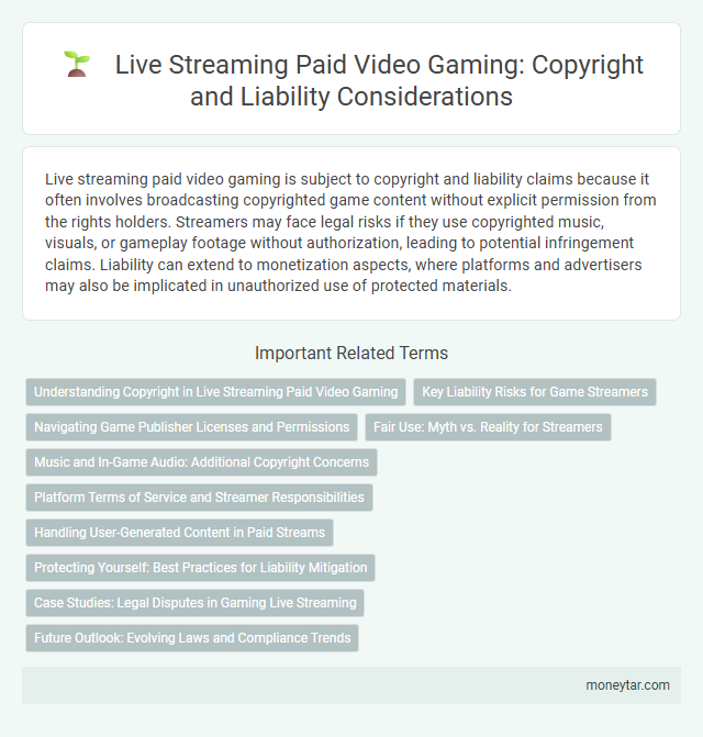 Live Streaming Paid Video Gaming: Copyright and Liability Considerations