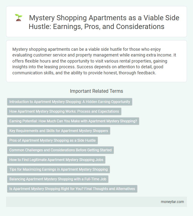 Mystery Shopping Apartments as a Viable Side Hustle: Earnings, Pros, and Considerations