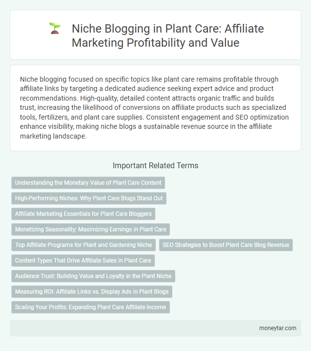 Niche Blogging in Plant Care: Affiliate Marketing Profitability and Value