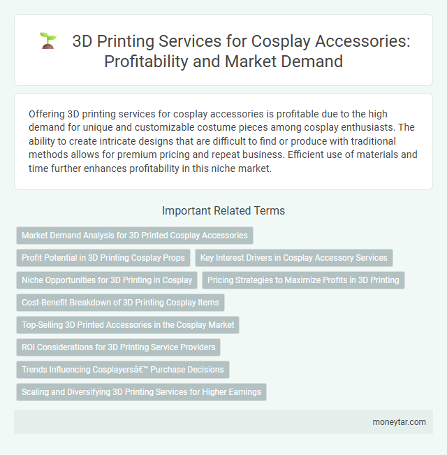 3D Printing Services for Cosplay Accessories: Profitability and Market Demand
