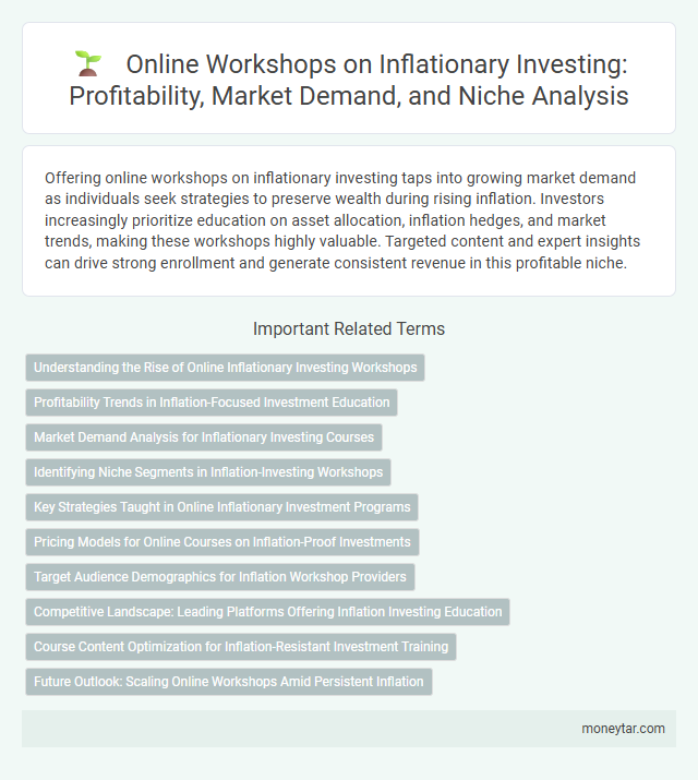 Online Workshops on Inflationary Investing: Profitability, Market Demand, and Niche Analysis