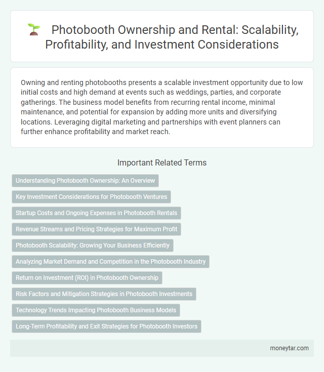 Photobooth Ownership and Rental: Scalability, Profitability, and Investment Considerations
