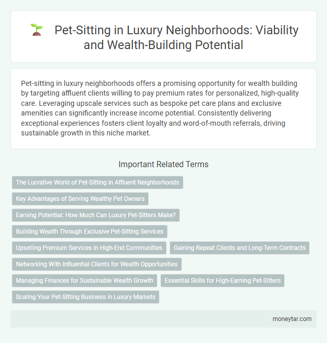 Pet-Sitting in Luxury Neighborhoods: Viability and Wealth-Building Potential