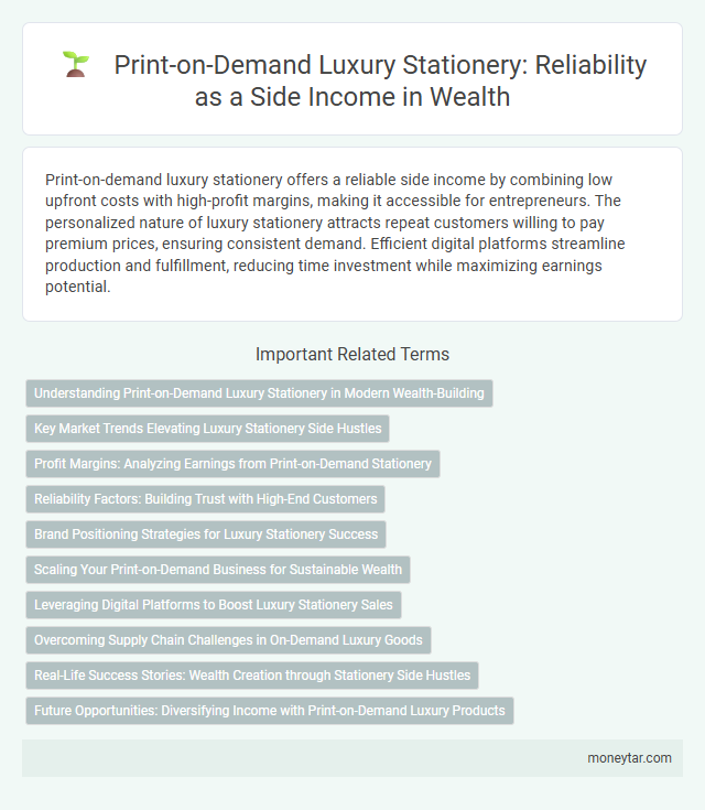 Print-on-Demand Luxury Stationery: Reliability as a Side Income in Wealth
