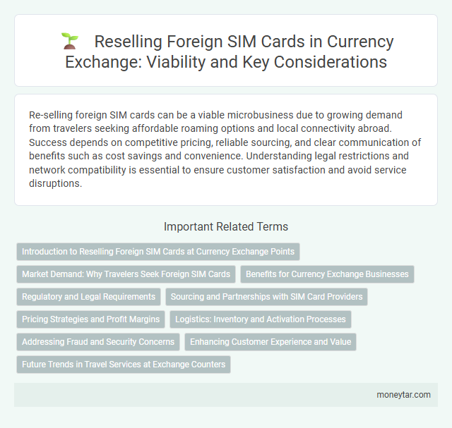 Reselling Foreign SIM Cards in Currency Exchange: Viability and Key Considerations