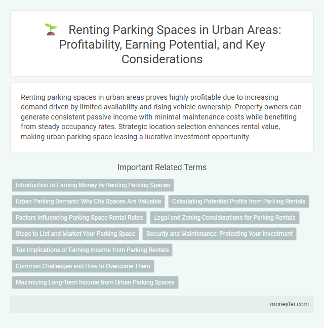 Renting Parking Spaces in Urban Areas: Profitability, Earning Potential, and Key Considerations