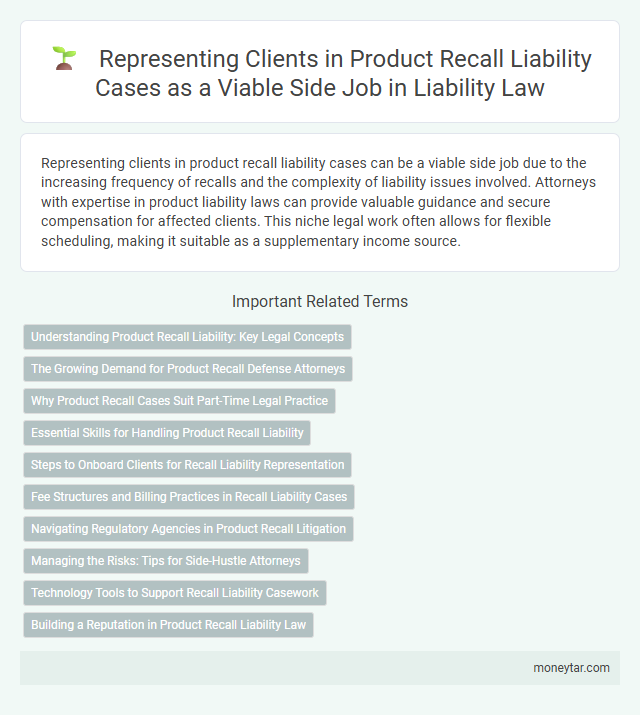 Representing Clients in Product Recall Liability Cases as a Viable Side Job in Liability Law