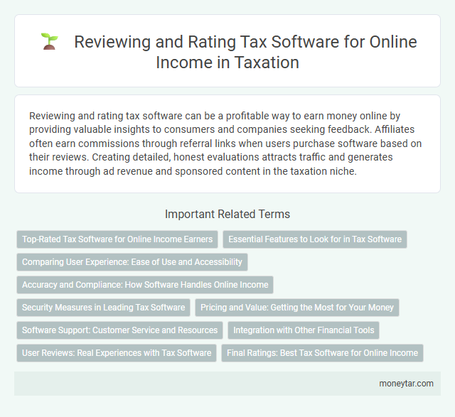 Reviewing and Rating Tax Software for Online Income in Taxation