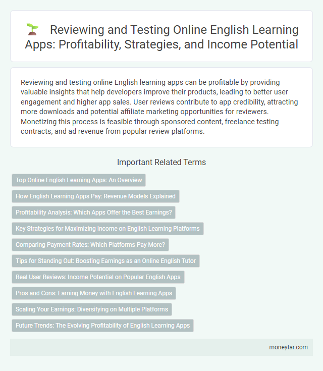 Reviewing and Testing Online English Learning Apps: Profitability, Strategies, and Income Potential