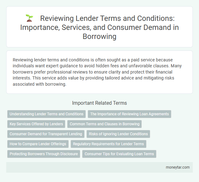 Reviewing Lender Terms and Conditions: Importance, Services, and Consumer Demand in Borrowing