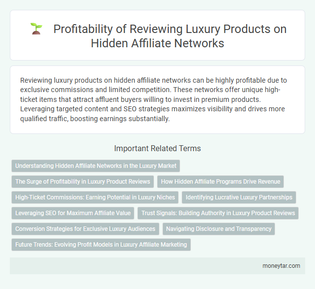 Profitability of Reviewing Luxury Products on Hidden Affiliate Networks