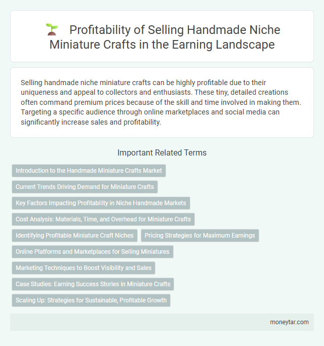 Profitability of Selling Handmade Niche Miniature Crafts in the Earning Landscape