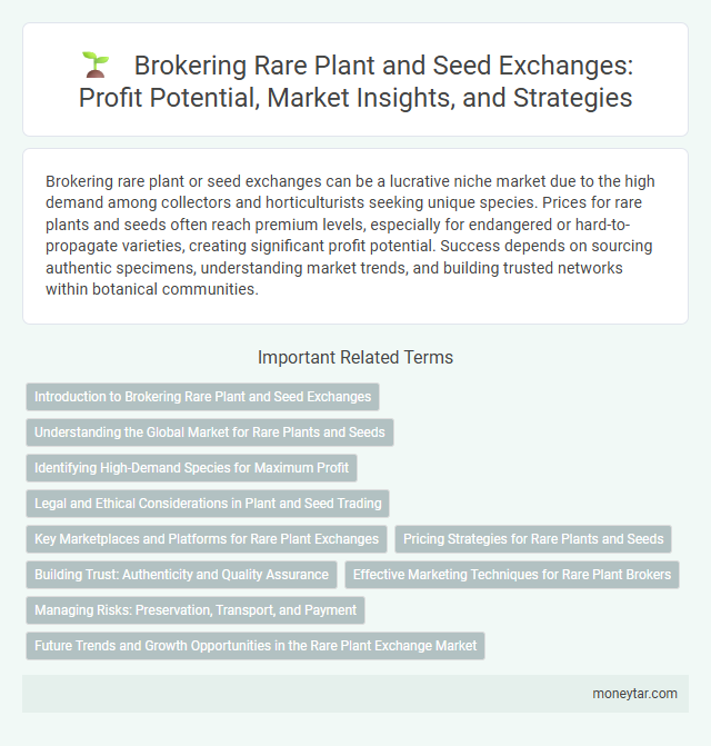 Brokering Rare Plant and Seed Exchanges: Profit Potential, Market Insights, and Strategies