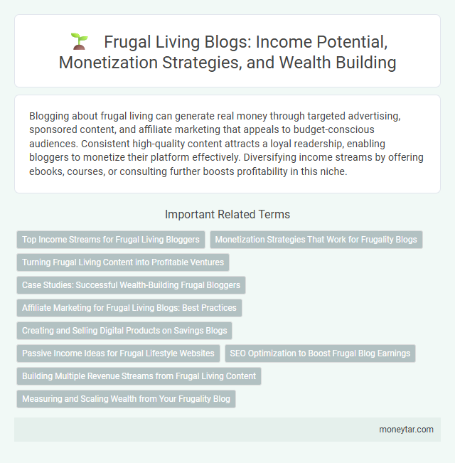 Frugal Living Blogs: Income Potential, Monetization Strategies, and Wealth Building