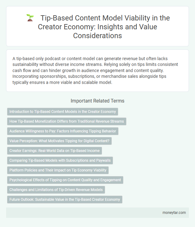 Tip-Based Content Model Viability in the Creator Economy: Insights and Value Considerations