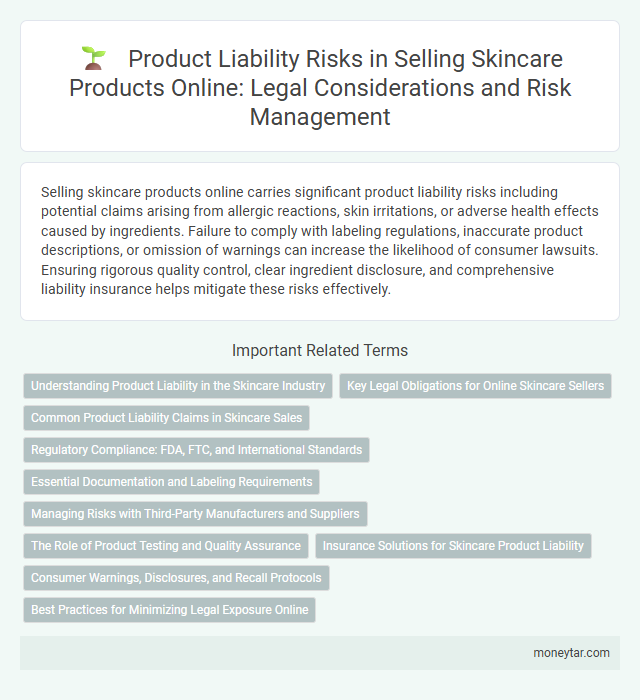 Product Liability Risks in Selling Skincare Products Online: Legal Considerations and Risk Management
