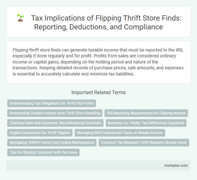 Tax Implications of Flipping Thrift Store Finds: Reporting, Deductions, and Compliance