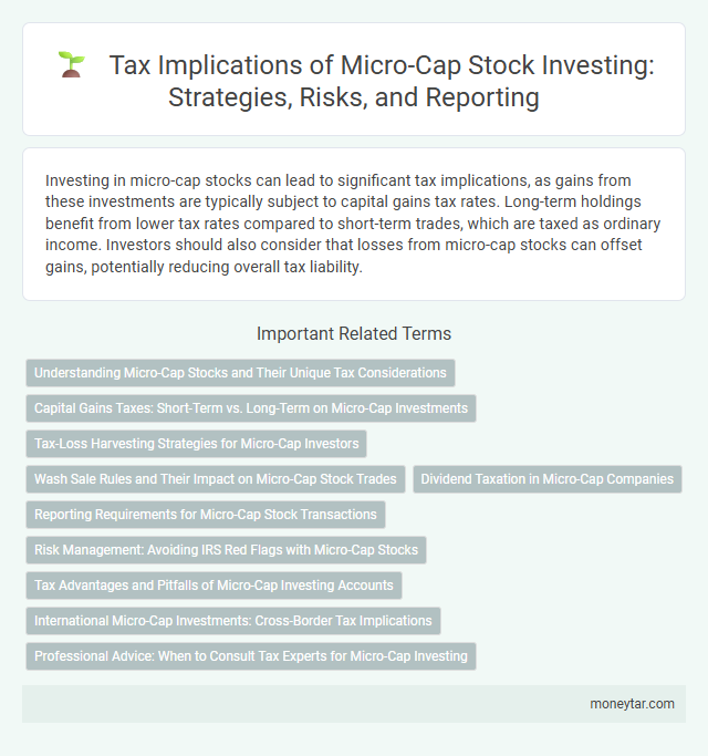 Tax Implications of Micro-Cap Stock Investing: Strategies, Risks, and Reporting