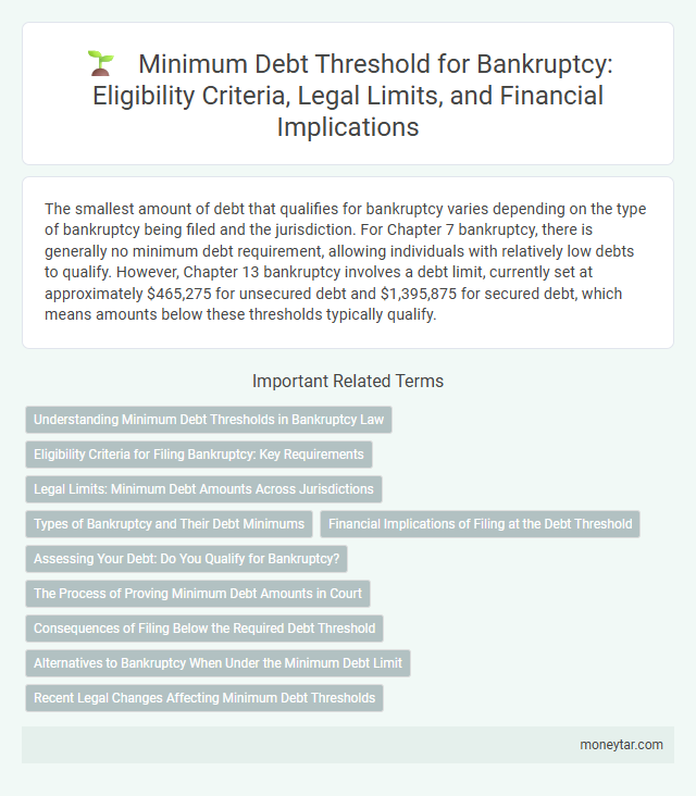 Minimum Debt Threshold for Bankruptcy: Eligibility Criteria, Legal Limits, and Financial Implications
