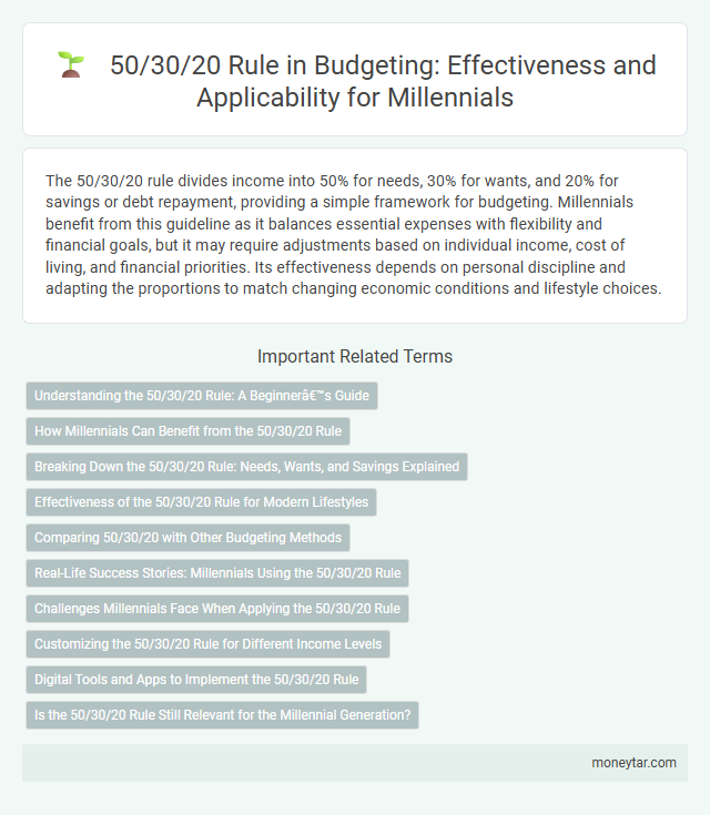 50/30/20 Rule in Budgeting: Effectiveness and Applicability for Millennials