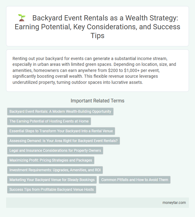 Backyard Event Rentals as a Wealth Strategy: Earning Potential, Key Considerations, and Success Tips