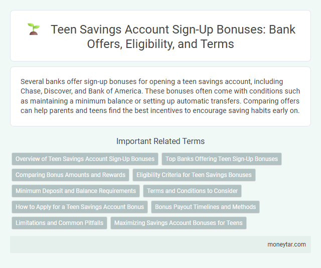 Teen Savings Account Sign-Up Bonuses: Bank Offers, Eligibility, and Terms