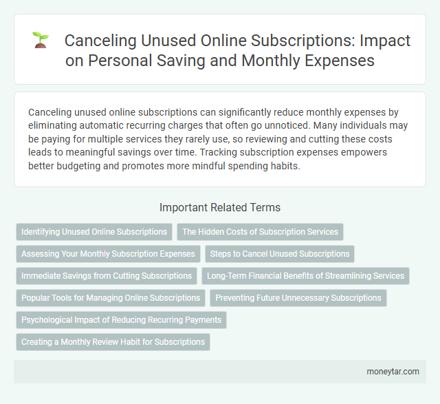Canceling Unused Online Subscriptions: Impact on Personal Saving and Monthly Expenses