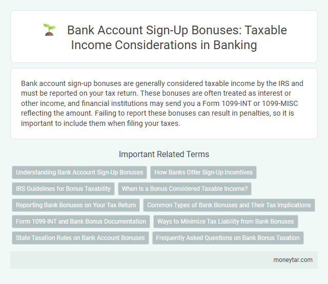 Bank Account Sign-Up Bonuses: Taxable Income Considerations in Banking