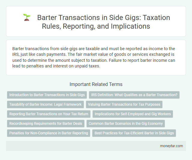 Barter Transactions in Side Gigs: Taxation Rules, Reporting, and Implications