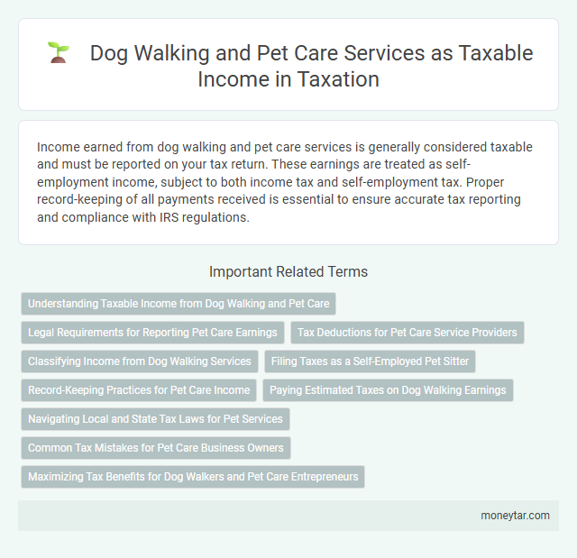 Dog Walking and Pet Care Services as Taxable Income in Taxation