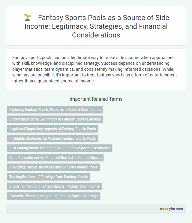 Fantasy Sports Pools as a Source of Side Income: Legitimacy, Strategies, and Financial Considerations