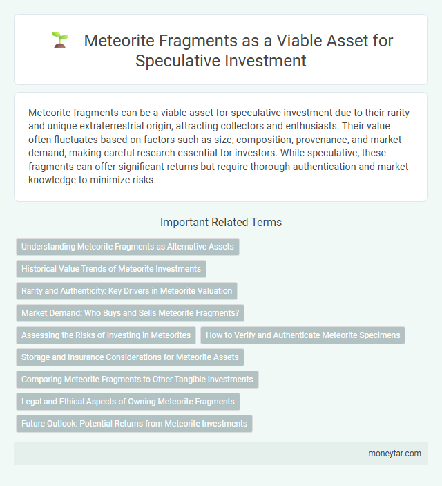 Meteorite Fragments as a Viable Asset for Speculative Investment