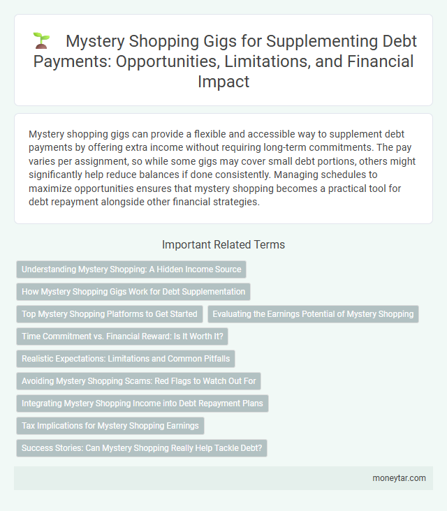 Mystery Shopping Gigs for Supplementing Debt Payments: Opportunities, Limitations, and Financial Impact