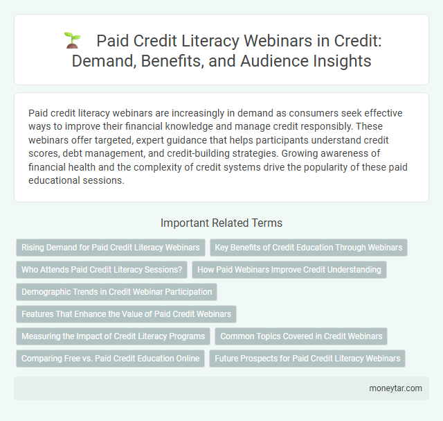 Paid Credit Literacy Webinars in Credit: Demand, Benefits, and Audience Insights