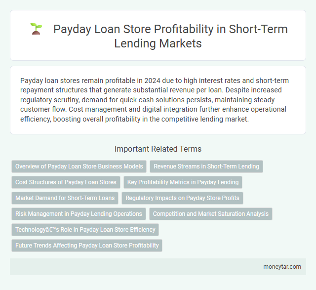 Payday Loan Store Profitability in Short-Term Lending Markets