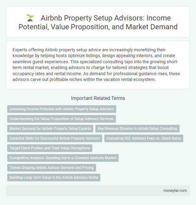 Airbnb Property Setup Advisors: Income Potential, Value Proposition, and Market Demand