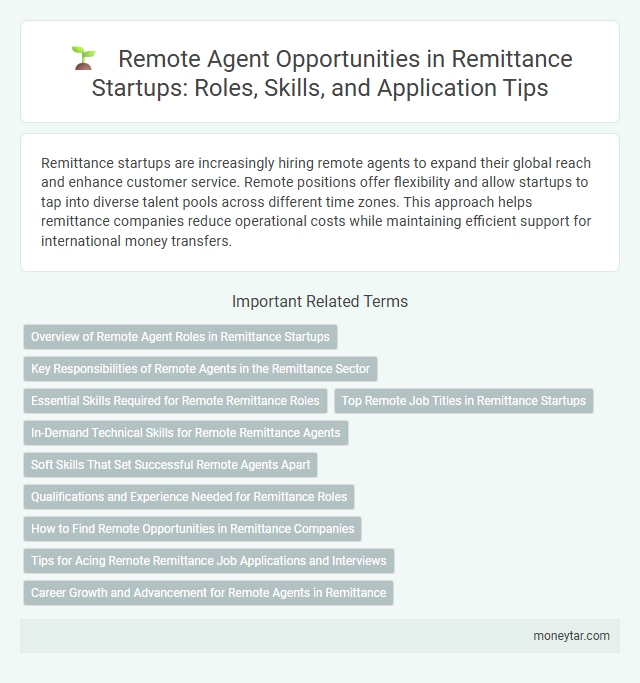 Remote Agent Opportunities in Remittance Startups: Roles, Skills, and Application Tips