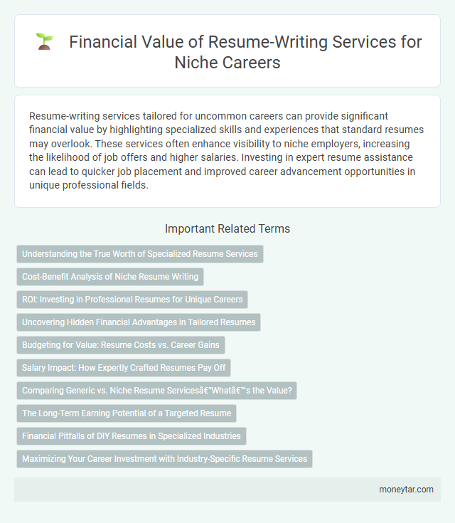 Financial Value of Resume-Writing Services for Niche Careers